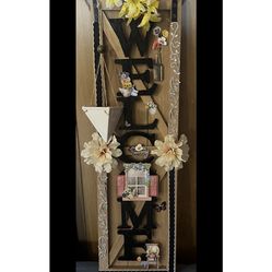 Embellished Welcome Sign I Made. Measures 30”x 8”