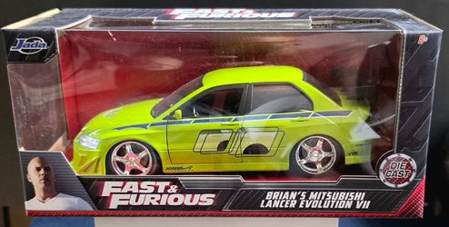 Fast & Furious Brian's Lancer Evolution VII Green Diecast