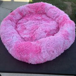 Calming Faux Fur Pet Bed for cats and dogs-Brand New Pink •Brown Or Grey
