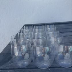 15, 12oz Plastic Clear Cups Perfect For Summer At The Pool 
