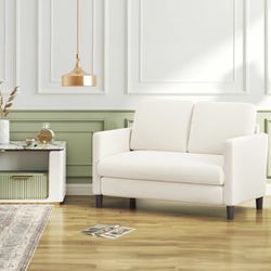 50” Love Seat Loveseat For Small Space Beige