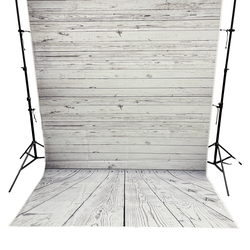White Wood Backdrop Vinyl 6x9 Ft