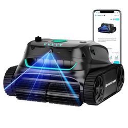 (2025 New) WYBOT S2 Vision AI Camera Cordless Pool Vacuum Robot for Inground Pools up to 3229 sq.ft, 8 Mode Robotic Pool Cleaner, 210min Runtime, Powe