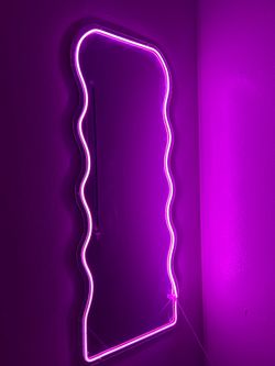 Pink led mirror
