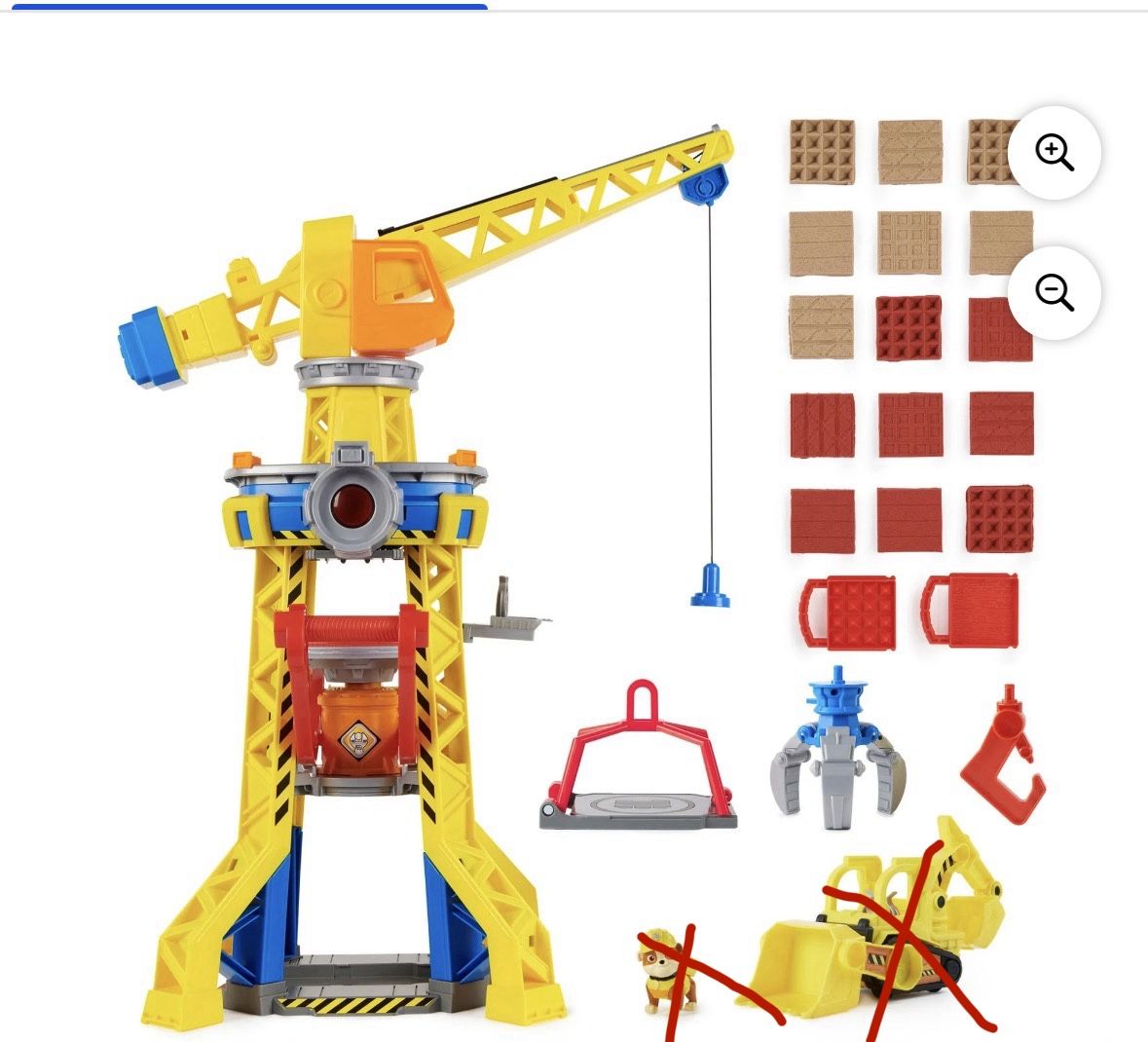 PAW Patrol, Rubble & Crew Bark Yard Crane Tower Playset with Action Figure and Vehicle, for Kids Age 3 and up
