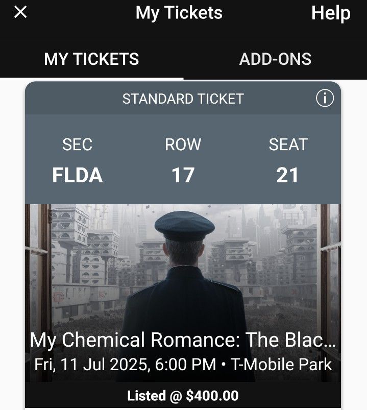 MCR Concert Tickets, Buy All 3