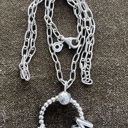 A Pandora Necklace With Pendant 