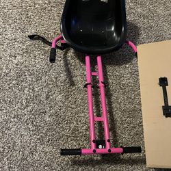 Hover board go cart attachment .