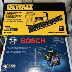 Nailer And  Bosch Laser Brand New 