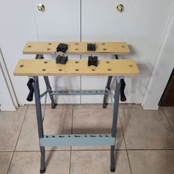 US General Folding Clamping Workbench With Moveable Pegs  