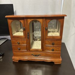 Vintage Jewelry Box Cabinet Armoire Great Condition