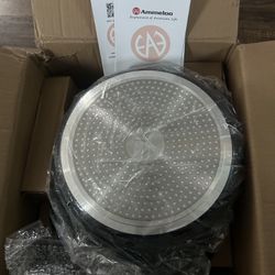 Ammeloo 21 Pcs Pots and Pans Set 21 Ceramic Kitchen Cookware Sets, Black