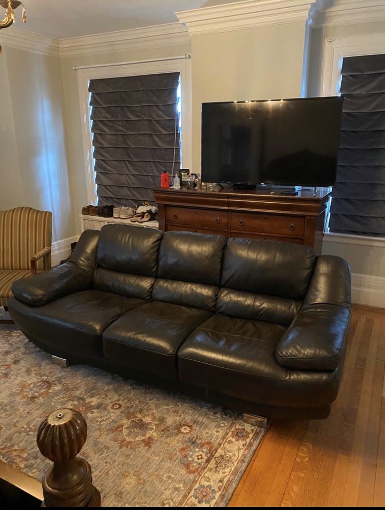 Leather Couch Set- LIKE NEW!