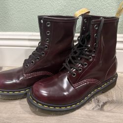 Dr. Martens 1460 Cherry Red Vegan Leather Boots