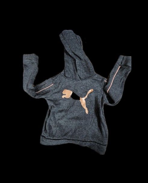 Unisex Kids Puma Hoodie Grey Size 3t  