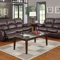 Brand New Brown Bonded Leather Manual Reclining Sofa + Loveseat 2PCs Set