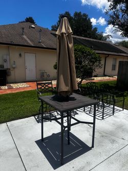 Patio Table, Umbrella and Chairs -$350 OBO