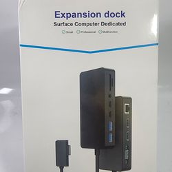 Microsoft Surface Dock Triple Display with Power Supply, 12 in 1 Surface Pro