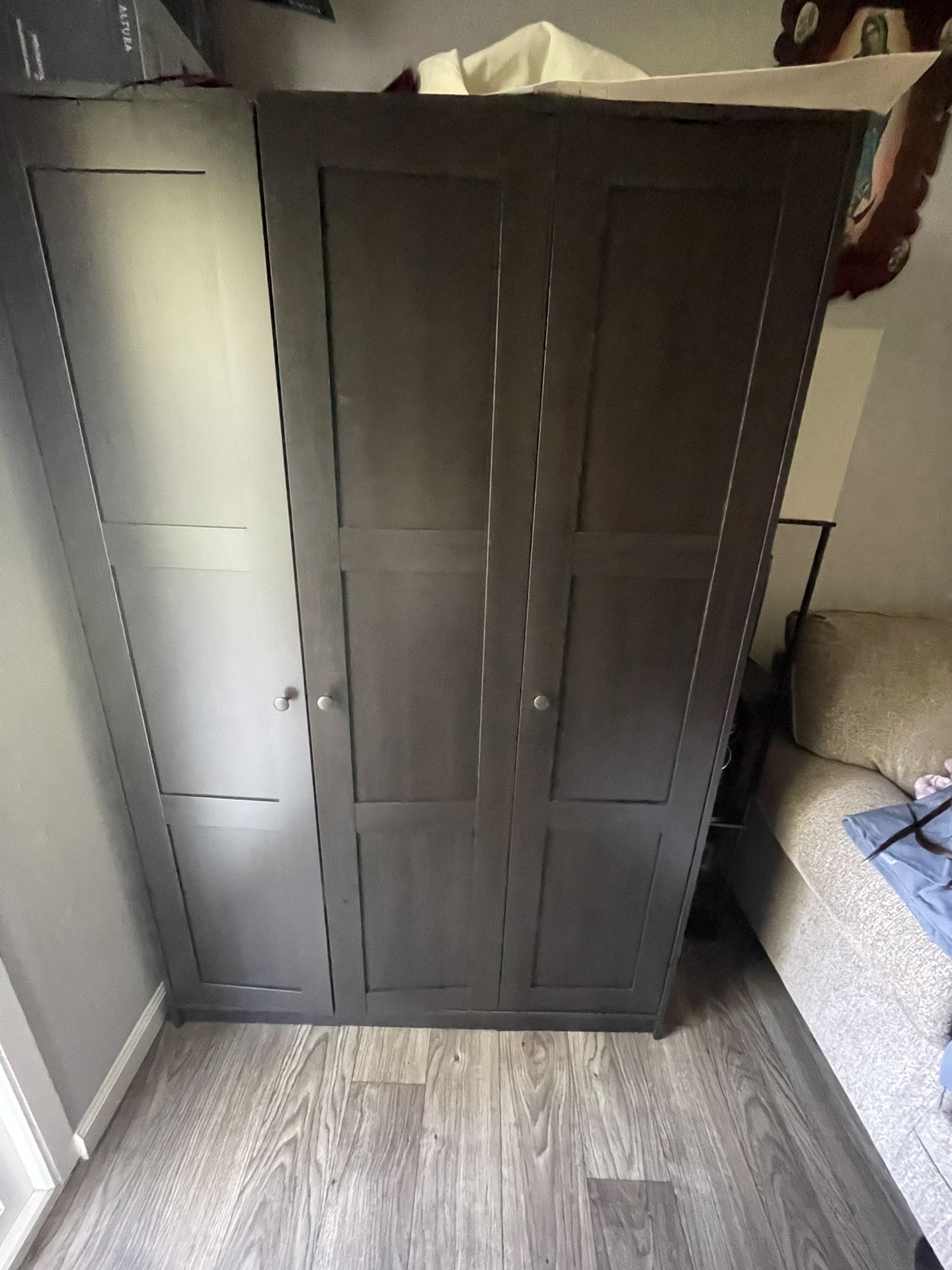 Black closet dresser