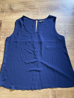 New - Women’s Blue Sheer Sleeveless Top - M