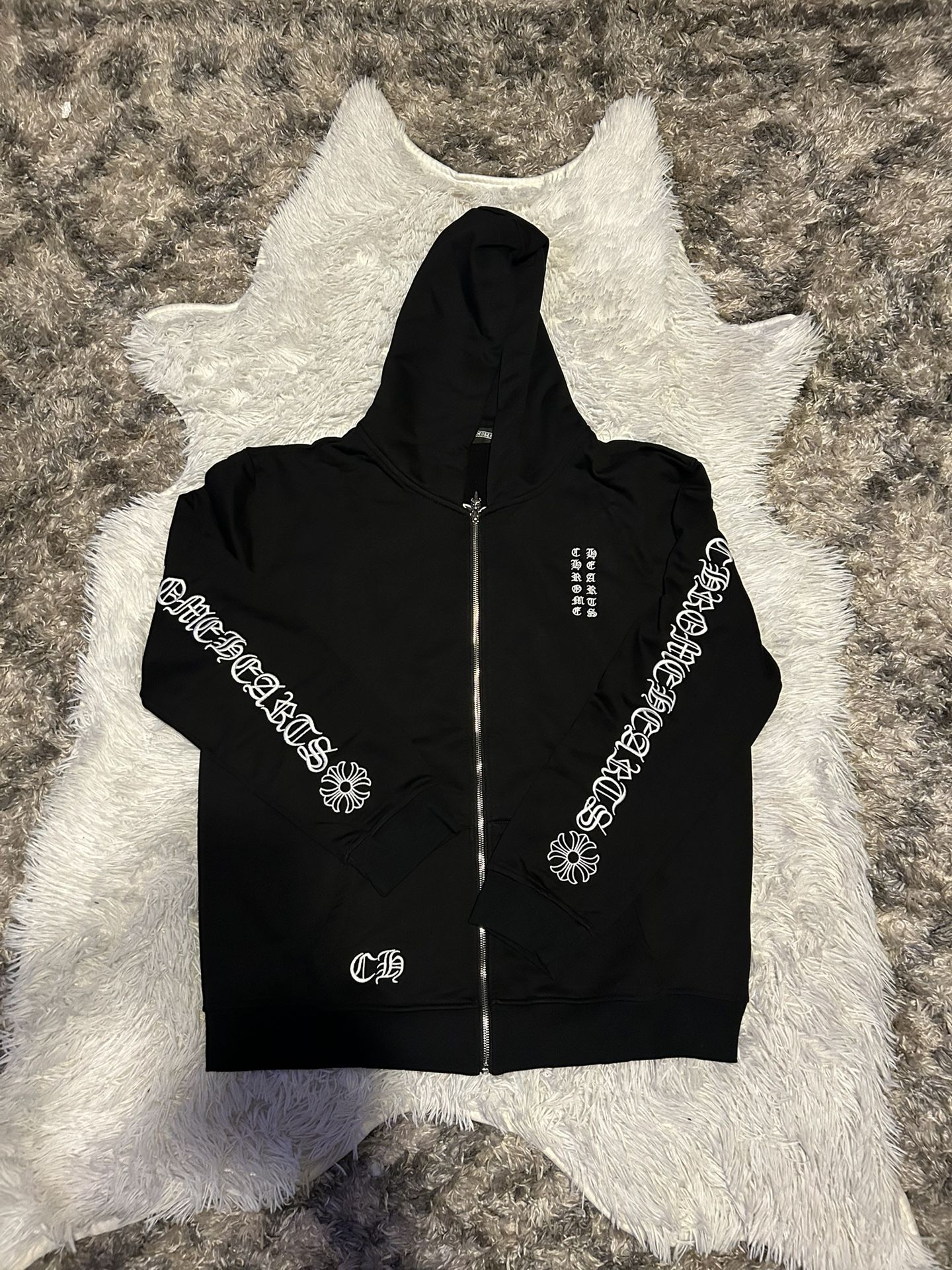 Black And White Chrome Hearts Sweater