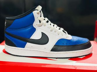 Nike Blue, White & Black High-Top Sneakers Size 10.5