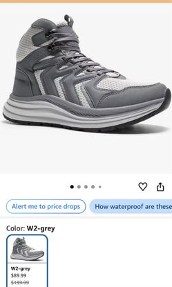 Men's Orthopedic Waterproof Hiking Boots: Comfortable Plantar Fasciitis Ankle Support Walking Running Mid Trekking Ankle Boots, Orthotic Sport Trail S