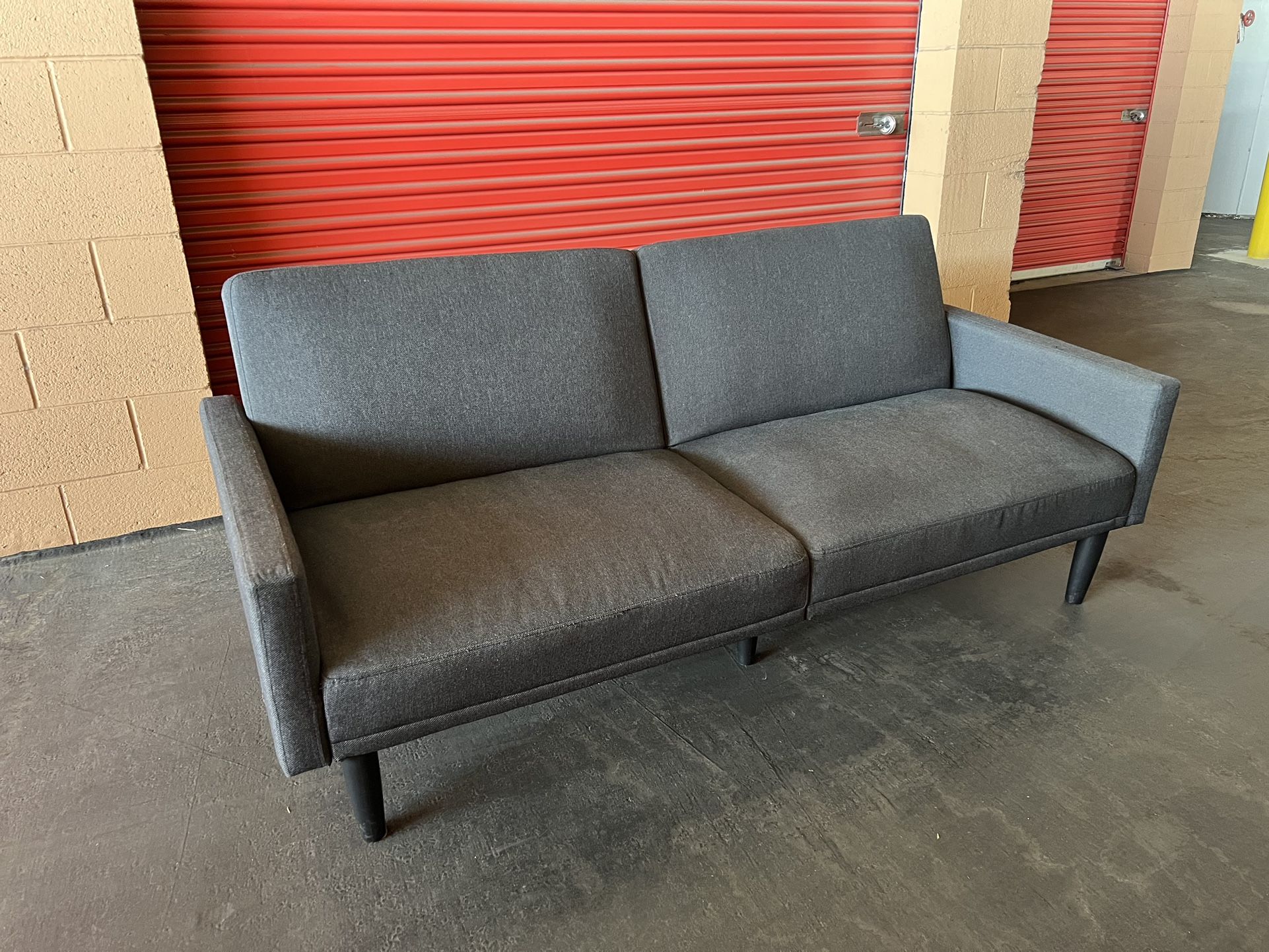 Target Room Essential Futon Sofa Bed With Arms Gray Color (Delivery