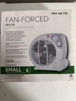 1,500W Portable Fan-Forced Space Heater – Brand New ($15)