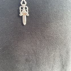Vintage Chrome Hearts Silver Sword Pendant Charm