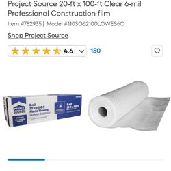 Clear Plastic Sheeting 6mil. 20ftx100ft 