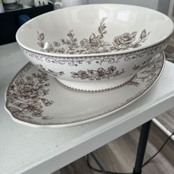 Pioneer Women Serving Platter & Bowl 