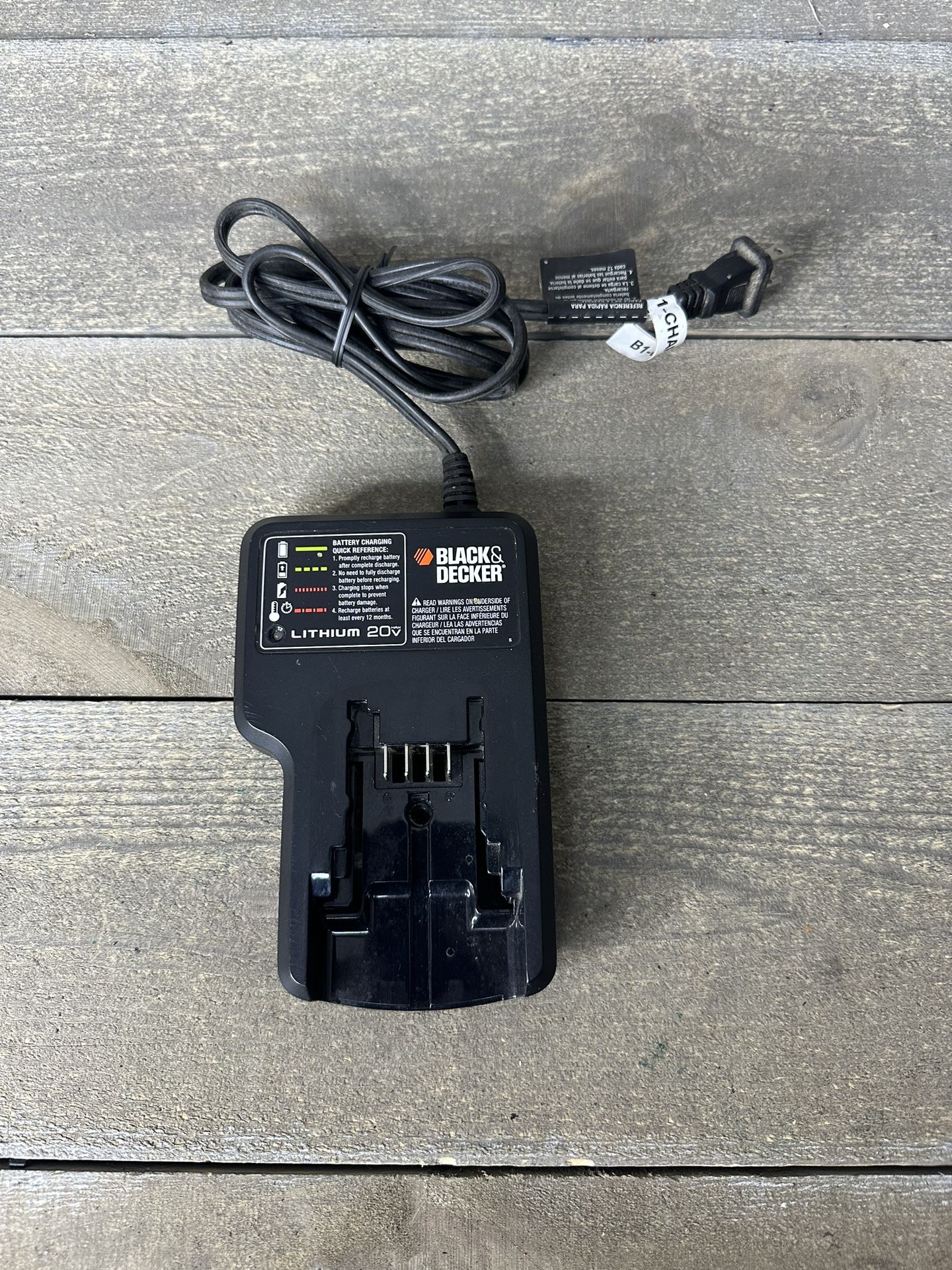 Black & Decker LCS20 Lithium 20v Battery Charger Type 1 Genuine OEM