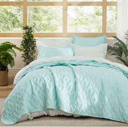 Refrescante y ligero Quilt Twin  con su shams