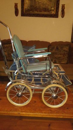 ANTIQUE STROLLER ITS A STROLL-O-CHAIR hurry hurry wont last long its classic as you can see in the pictures