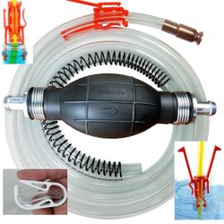 Deluxe Siphon Pump for Gas, Diesel & Water - 8' Hose, 4 Gls/Min *BRAND NEW*