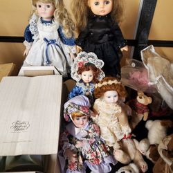 Porcelain Dolls $5 Each Asst Doll In Black Dress From Germany 