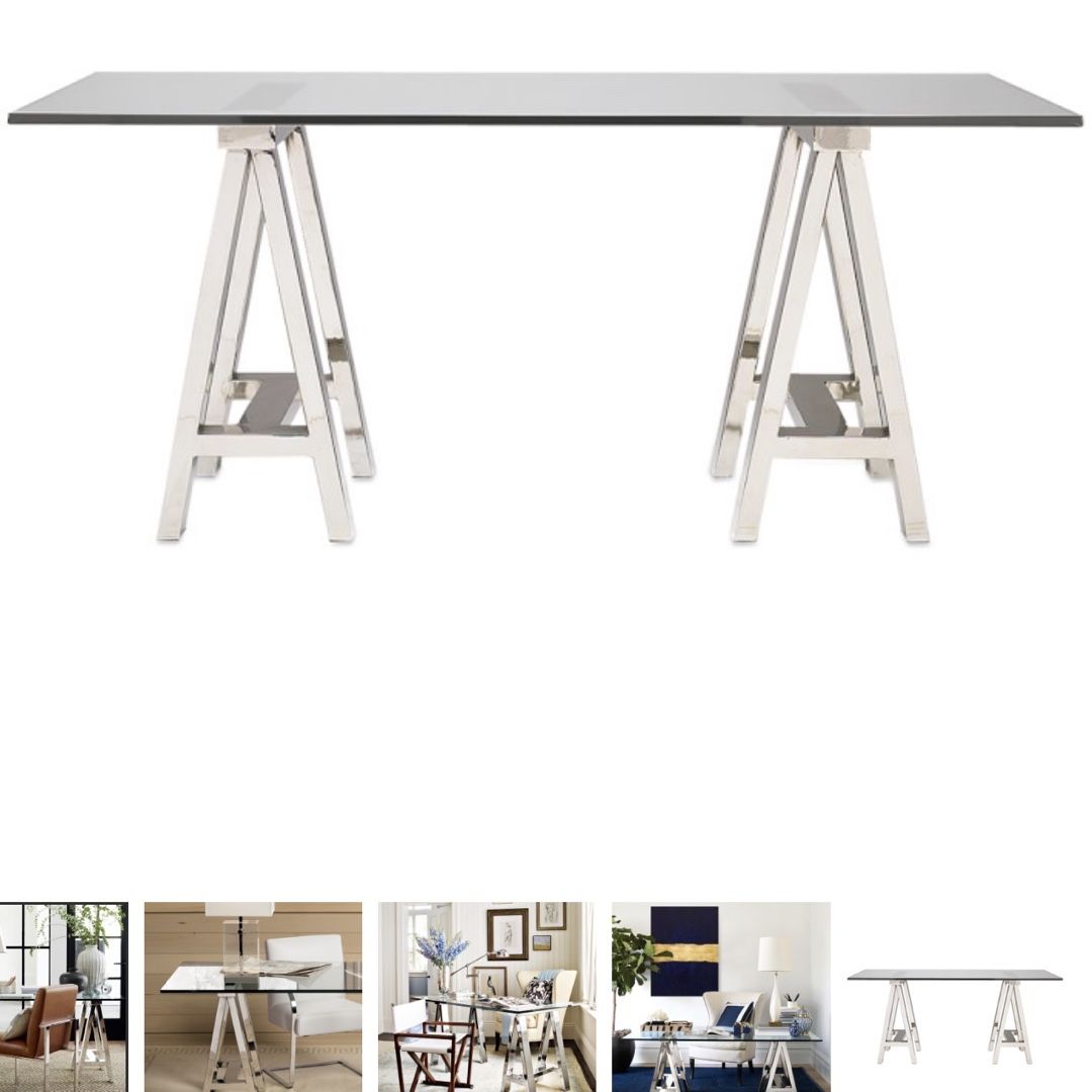 Williams Sonoma Mason Glass Desk