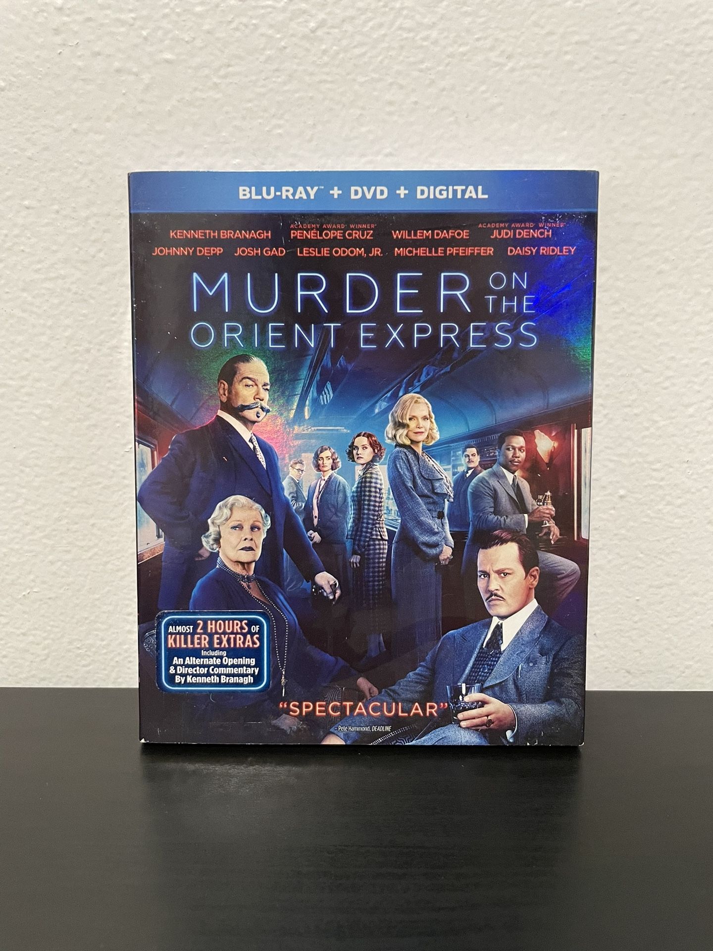 Murder On The Orient Express Blu-Ray DVD 2 Disc Combo Johnny Depp 2017