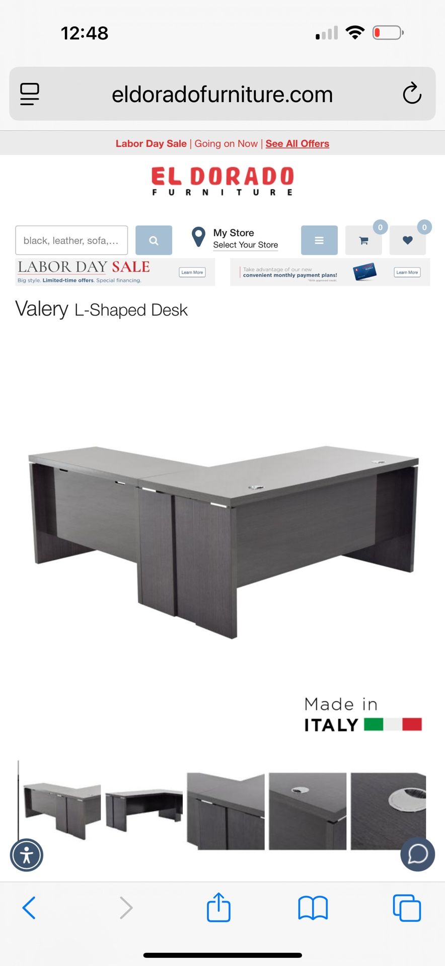 ✨ Italian Executive L-Shaped Desk – Valery Edition ✨