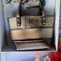 Calvin Klein mini handbag keychain