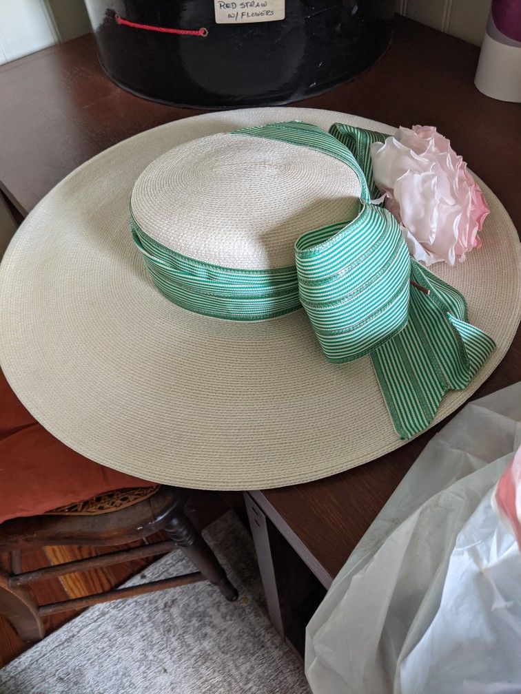 Vintage Frank Olive Wide Brim Hat