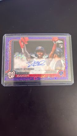 DARREN BAKER 2025 TOPPS CHROME UPDATE ROOKIE PURPLE SPECKLE RC AUTO /299 Q4060