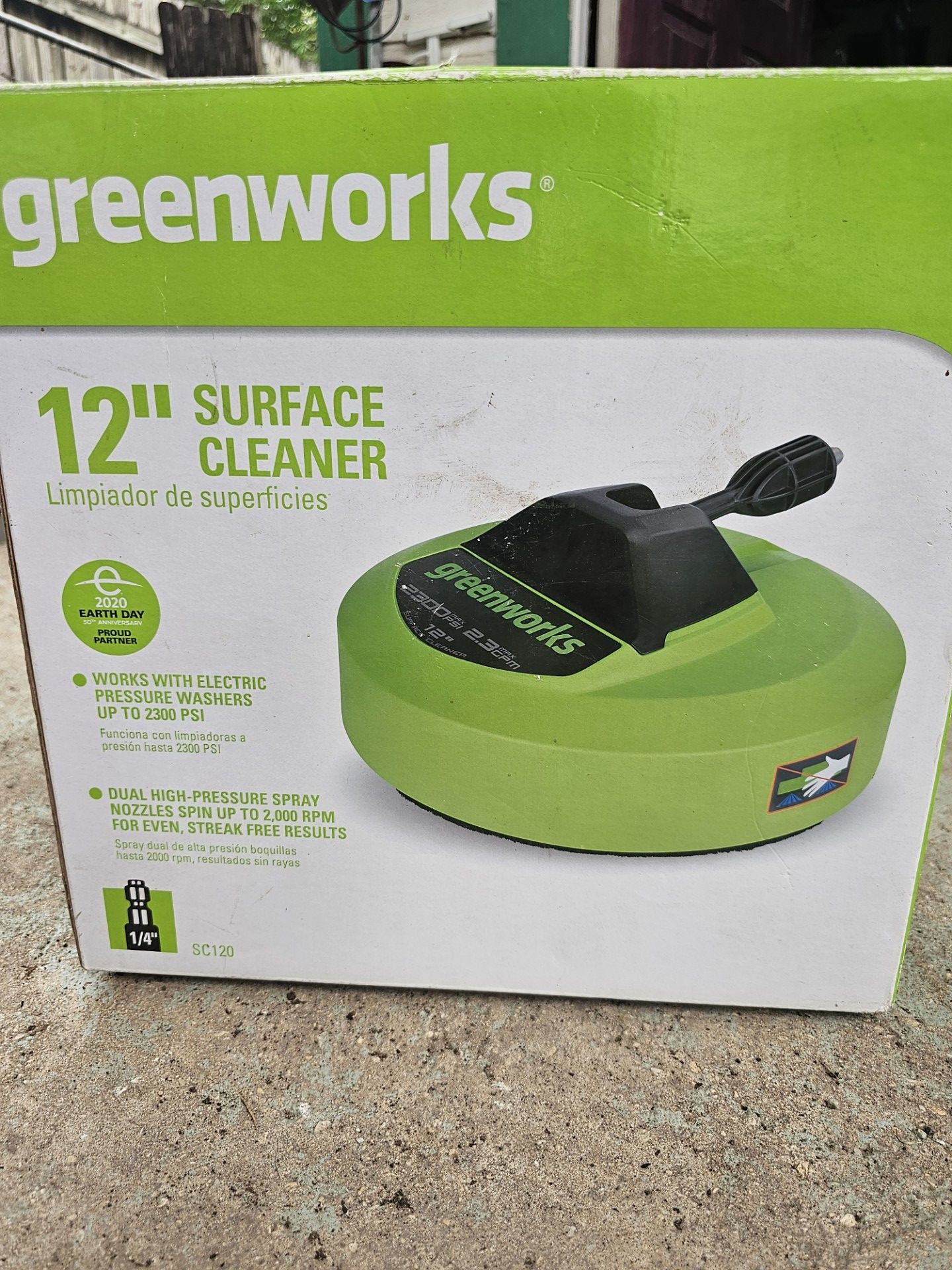 12" Greenworks surface cleaner