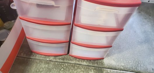 2 Drawer Tower Plastic Storage Organizer 