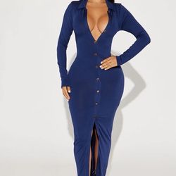 Button Up Maxi Dress ! Size Small 