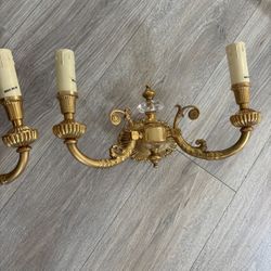 Antique wall sconce set 