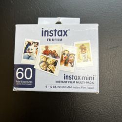 Fujifilm Instax Mini 6-10 Count Instant Film Packs 60 Total Exp. 10/25