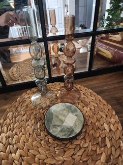 2 Candle Holders And One Tile Stand