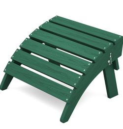 Folding Adirondack Ottoman for Adirondack Chair, Green